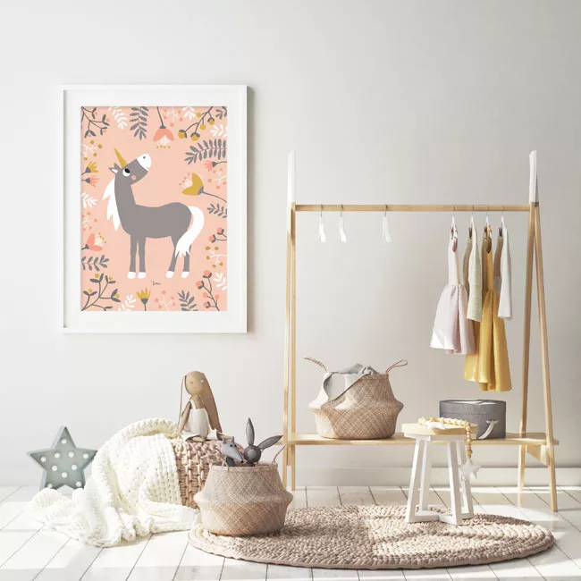 Einhorn Poster 50×70 cm fürs Kinderzimmer • Julica-Design