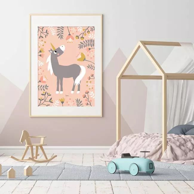 Einhorn Poster 50×70 cm fürs Kinderzimmer • Julica-Design