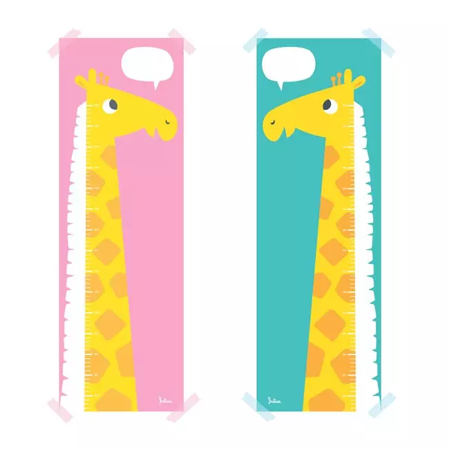 Giraffen Messatte 2 Varianten - zookids Serie - JulicaDesign